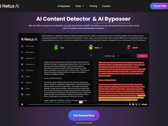 The NetusAI dashboard brings summarizing, paraphrasing, AI Bypasser V1 and V2, and the AI Detector together in one place. The detector highlights flagged sentences so you can see exactly which parts read as AI.