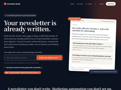 Paste your news or blog URL and get a sample issue drafted from your own articles