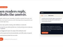 AI reply assistant: sorts replies from readers and LINE, drafts answers, and alerts you to inquiries and leads