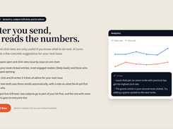Open and click analytics with AI advice for your next issue