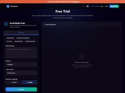 Interactive AI Workspace: Generate viral social media posts and marketing copy in seconds using our intuitive, form-based interface.