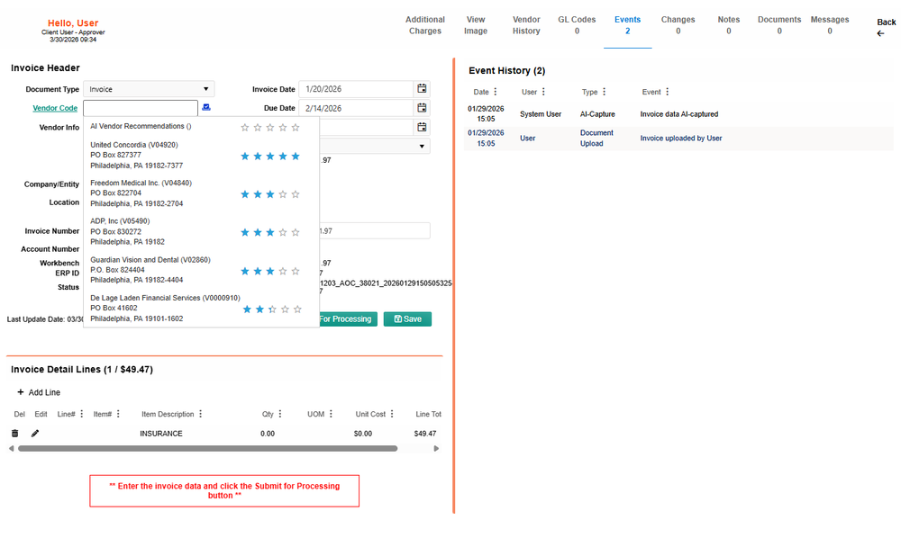 AP Vendor Matching AI