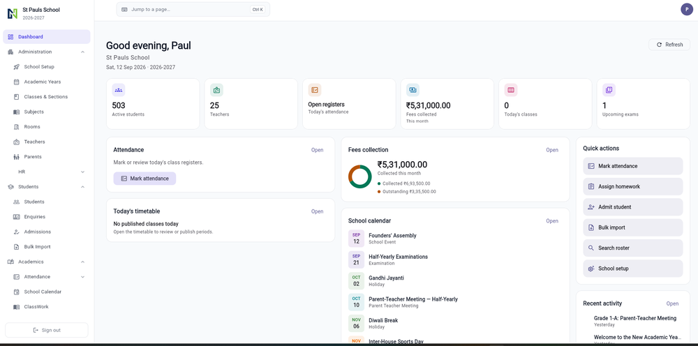 school dashboard