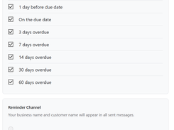 Create Invoice Reminder Continued