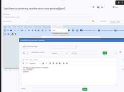 Conditional content blocks