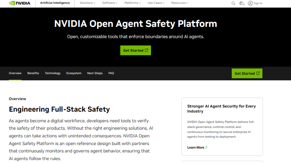 NVIDIA Open Agent Safety Platform Screenshot 1