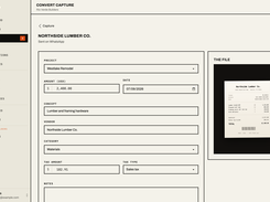 Receipt capture review page
