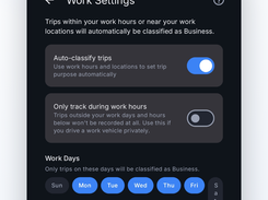Business and personal sorted automatically from your work settings