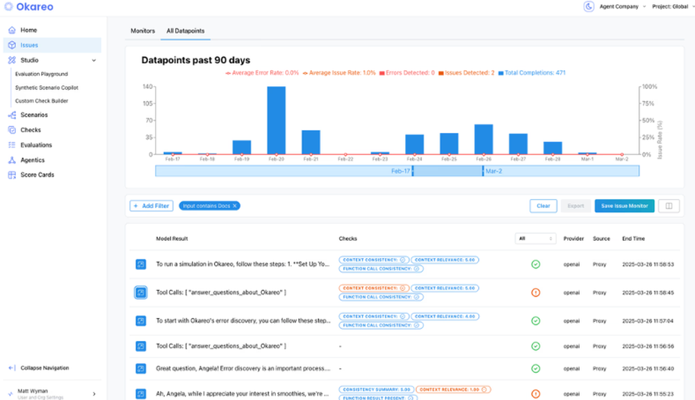 Okareo Screenshot 1