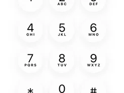 iPhone Phone keypad with a menu offering “Use Personal Line” and “Use Olatti Line.”