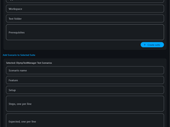 Create Tests inside the App