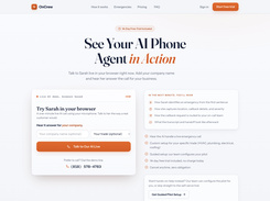 Personalized web demo - hear the AI receptionist