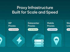 Global proxy network with 34M+ IPs worldwide. 