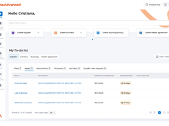 OneAdvanced Source to Contract Screenshot 1