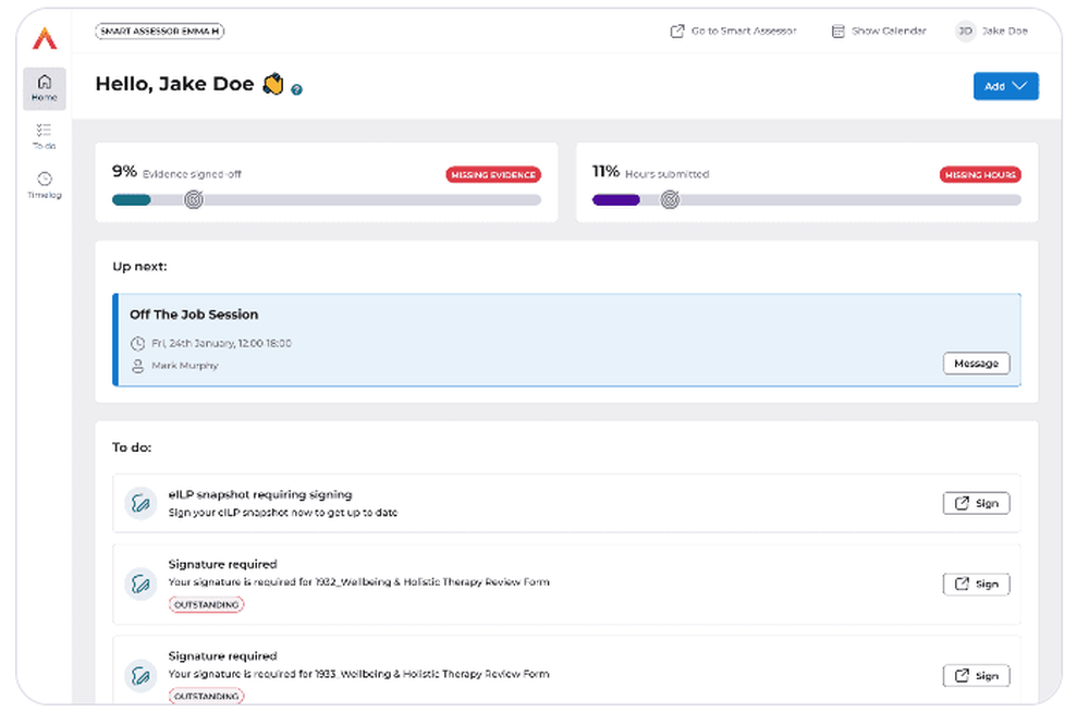 OneAdvanced ePortfolio Screenshot 1