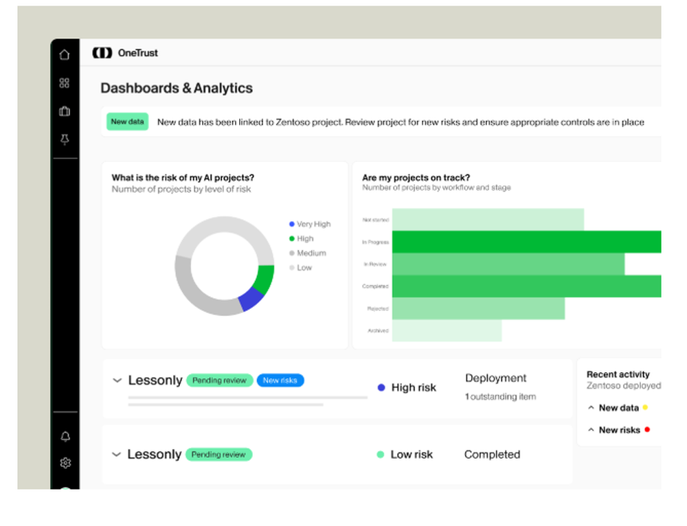 OneTrust AI Governance Screenshot 1