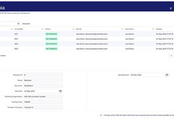 Receive shipment - Edit shipment