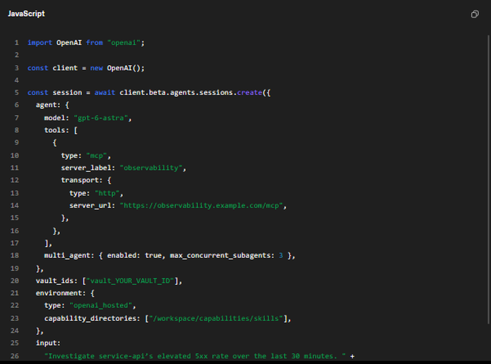 OpenAI Agents API Screenshot 1