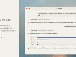 Track stocks, retirement accounts and real estate alongside your spending