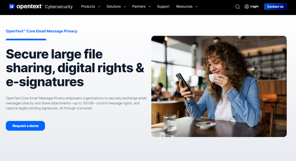 OpenText Core Email Message Privacy​ Screenshot 1