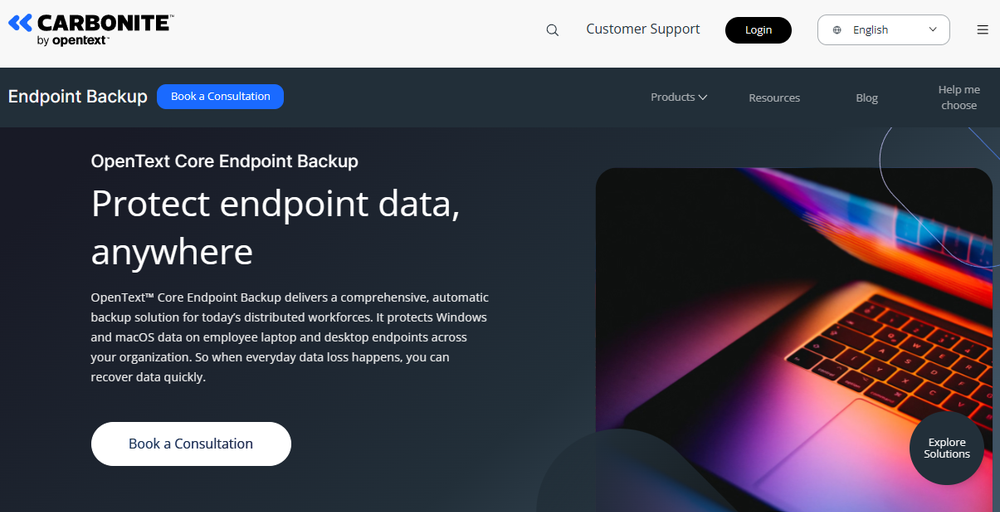 OpenText Core Endpoint Backup Screenshot 1