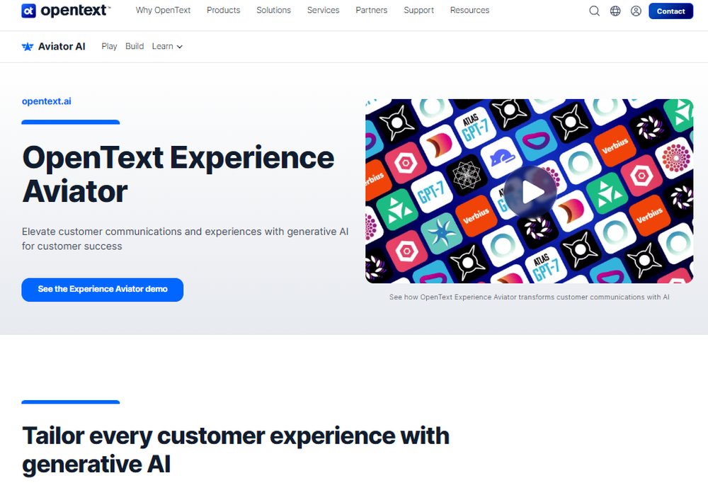 OpenText Experience Aviator Screenshot 1
