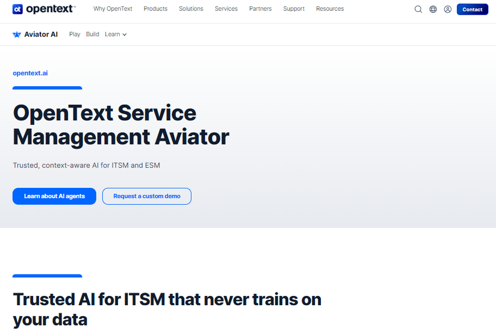 OpenText Service Management Aviator Screenshot 1