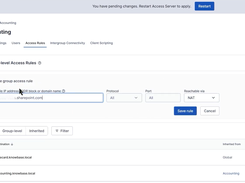 Access Server Group Settings