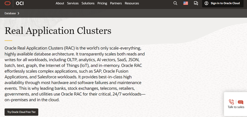 Oracle Real Application Clusters (RAC) Screenshot 1