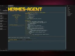 Orca desktop workspace showing a worktree sidebar and a terminal running a “HERMES-AGENT” interface.