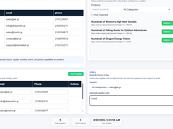 Upload supplier records, prepare an order draft, select the target supplier, and send the completed order request by email from one workflow.
