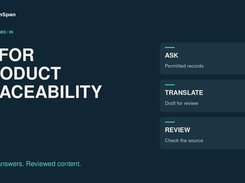 AI traceability workflow: ask, translate, and review.