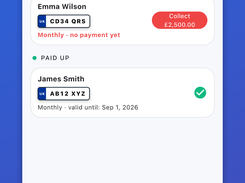Monthly subscribers under control — who paid, who owes, at a glance