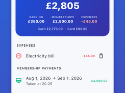 Your till balances every night — income, expenses and the cash/card split