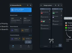 Otper iOS app — board view on mobile device