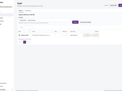 Staff management: CSV import and employee training status in the updated OutPhish Australia interface.