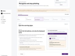Free Australian awareness course: interactive sender and reply-to address check in the updated interface.