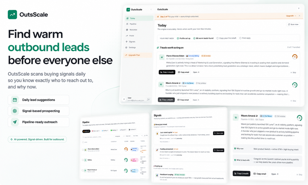 Find warm outbound leads before everyone else