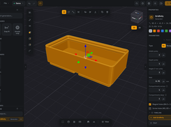 Gridfinity generator: bins, baseplates and lids sized in grid units, with compartments and optional magnet or screw holes.