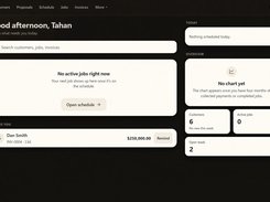 Home dashboard: today's schedule, invoices that need you, and quick stats.