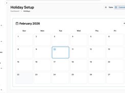 Holiday & Calendar Management System