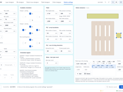 Station settings: gripper, pallet, PLC limits and obstacles