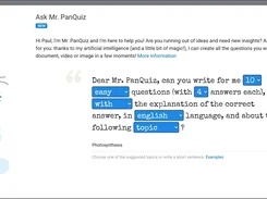 AI quiz generation