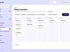 Hiring: vacancies and candidates by stage
