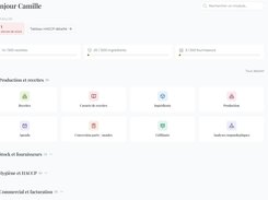 Pastria dashboard for managing bakery and pastry operations, production, costs and daily activity.