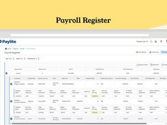 Paylite's Payroll Register gives full visibility by department and employee — earnings, deductions, contributions, and net salary. Filter, expand, and export instantly.