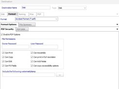 PDF Security Options