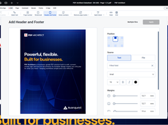 Insert and customize headers and footers with flexible positioning, formatting, margins, and multi-file support.