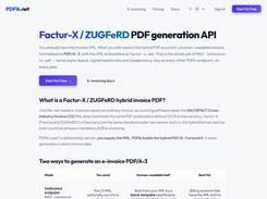 Factur-X / ZUGFeRD e-invoicing: hybrid PDF/A-3 from your EN 16931 invoice XML