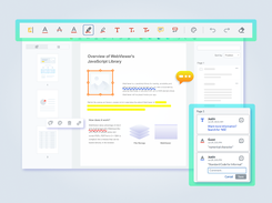 Collaborate in real time with highlights and comments.